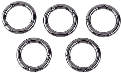 Allecto - Carabiner Klink - Sleutelhanger Haak - Lichtgewicht en Duurzaam - Zink Legering - Handig voor Rugzak en Tas - Zwart