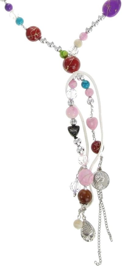 Behave ketting - Gekleurde en facet geslepen kralen - Nikkelvrij - Modeaccessoire