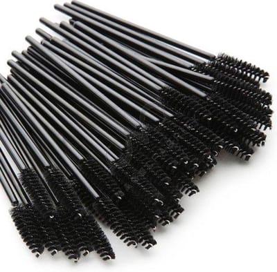 15 Wegwerp Make-Up, Mascara En Wimper Borsteltjes Met Zwarte Top