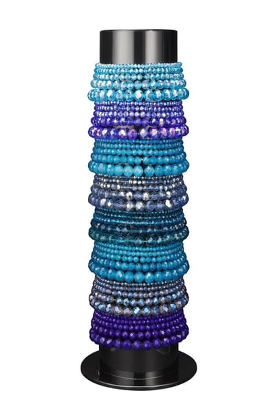 Armbanden display met glaskralen armbanden - Blauw