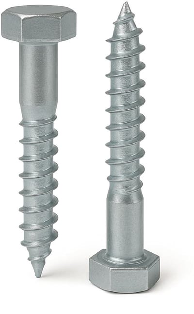 Houtschroeven 8 x 50 mm - 25 stuks - DIN 571 sleutelschroeven - sleutelschroeven - houtbouwschroeven verzinkt - houtschroef zeskant