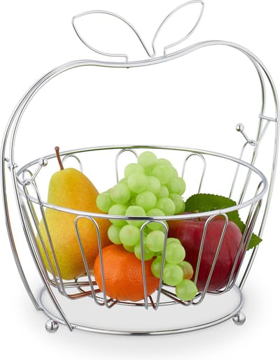 fruitmand metaal - uitneembaar - modern - draadmand - zilver
