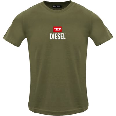 Diesel Just Small Nieuw D Logo Groen Diepte T-shirt