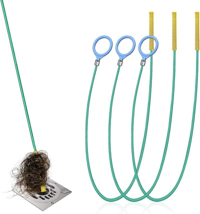 SnelShoppen - 3 Stuks Afvoerreinigers Spiral Tube Reinigingsgolfen - Effectieve Ontstopper voor Keuken en Badkamer - Duurzaam Materiaal - Handig in Ge