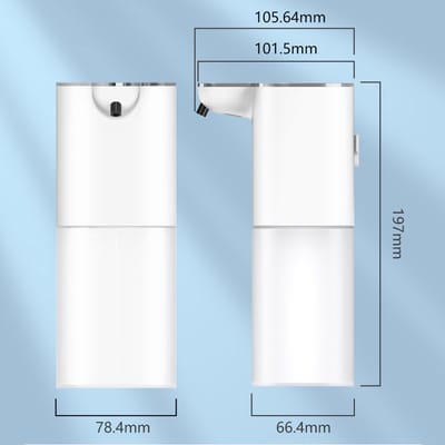 Ynkkvre - Automatische Zeepdispenser met Sensor – 400ml Schuimdispenser, IPX5 Waterdicht, USB Oplaadbaar, 4 Instelbare Niveaus, Hygiënisch Handsfree Ontwerp-Gel-versie