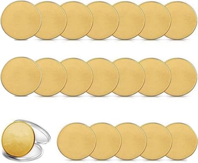 Messing Munten - Lege Munten - Zelf Graveren - Massief Messing - 40 x 3 mm - Goudkleurig