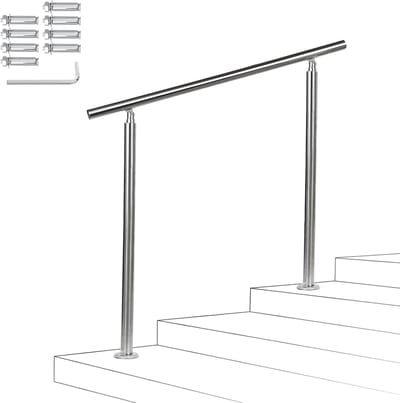 RVS Trapleuning 80 cm met Verstelbare Hoek voor Binnen en Buiten
