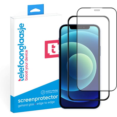 iPhone 12 Mini screenprotector glas met aanbrengtool - Edge to Edge