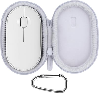 Draagbare muiskoffer voor Logitech Pebble 2 M350s / M350 / M355 / i345 - Off White, Bescherming, Stijlvol en Lichtgewicht
