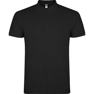 Roly Heren Ster Poloshirt (Zwart)