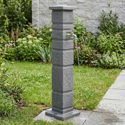 vidaXL - Tuin - Tank - Antraciet - 26 - x - 26 - x - 101 - cm - PE