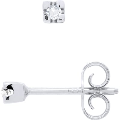 Diamanten oorknopjes 0040 Cts White Gold