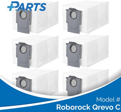 Roborock Qrevo C Stofzakken (6 Stuks, Plus.Parts® alternatief voor 8.02.0239)