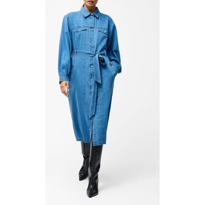 French Connection Zaves Chambray Denim Dresss Vintage Size: XS | Midi Dresses Outlet | Dames | Blauw