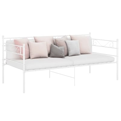 vidaXL - Slaapbankframe - metaal - wit - 90x200 - cm