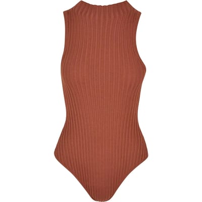 Urban Classics - Rib Knit Sleeveless Bodysuit - 3XL - Oranje