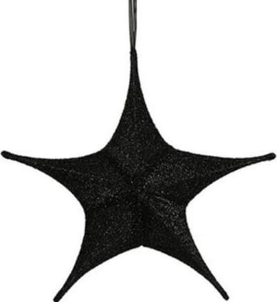 Decostar Kersthanger Ster Maria 40 Cm Textiel Zwart