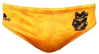 Turbo Lucky Cat Zwemslip Geel,Oranje 4XL Man