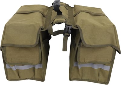 Fiets achterdrager tas - Fietstas bagagedrager - Veilig transport spullen - Waterdicht met reflectie - 30 Liter inhoud - Groen
