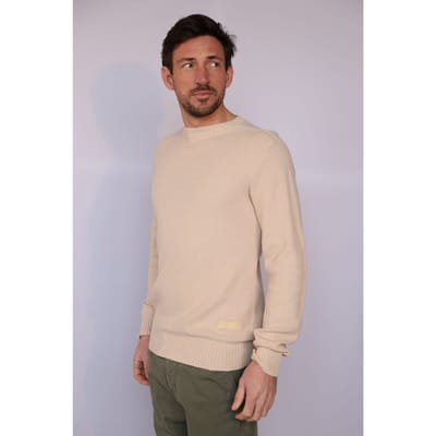 Kultivate Kn Rounder Cameo Rose Maat: S | Sweaters Outlet | Heren | Beige