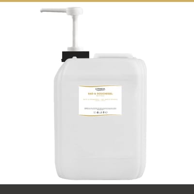 Bad & Douchegel - Neutraal - Transparant - 5 Liter - Cosmeya | Navullen.com Navullen Cosmeya.nl Ltr Jerrycan Met Pomp Navulling Navullen Shower gel Showergel Douche gel Shampoo Jerrycans Voordeelverpakking Body wash Gel douche Douchgel