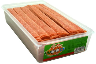 Lollywood Zure Aardbei matjes Snoep - 1,7kg - Rood - Zuur - aardbei roze matjes +- 200 stuks