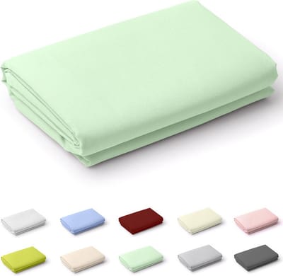 Zavelo Laken Deluxe Pastel Groen - 100% Katoen - 1-persoons 150x250 cm - Bovenlaken - Onderlaken - Extra Zware Kwaliteit - Super zacht - Hotelkwaliteit
