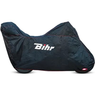 Motorrainhoes met topkoffer en hoge kuip Bihr