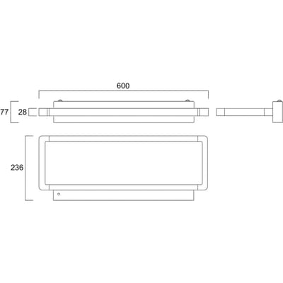 Sylvania LED wandlamp Areum, 60 x 24 cm, wit, 840