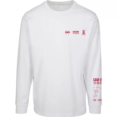 Mister Tee - Cash Only Longsleeve shirt - XS - Wit