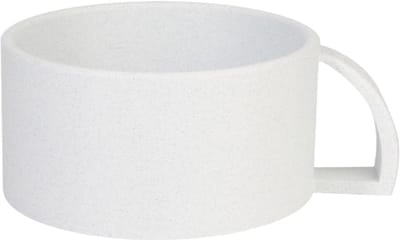 Scheerkom met Handvat - Schuim Bakje - Efficiënt Scheren - Antislip Basis - 7 cm Breed - Wit