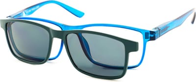 Leesbril MPG KLH144 Met Zonneclip-Blauw Readr.-+1.00