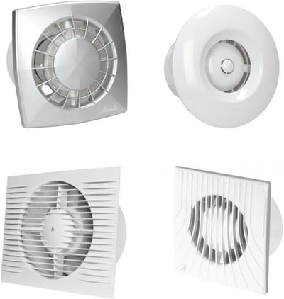 Badkamerventilator 100mm - Krachtige Afzuiging met Snoerschakelaar en Kogellagers