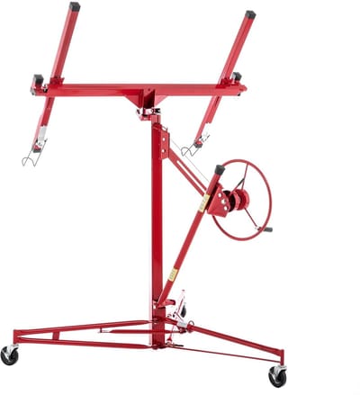 XXL Platenlift - Montagehulp Platen - Interieur Constructie - 1-Man Bediening - 350 cm Werkhoogte - Rood
