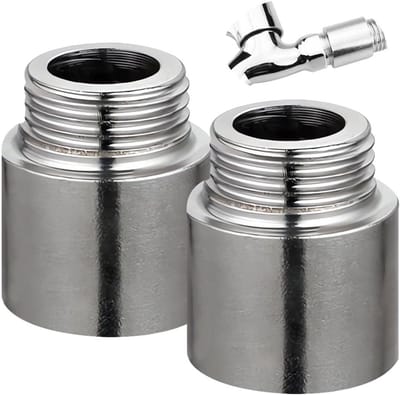 Tap Extensie Set van 2 - 3/4 Inch x 30 mm RVS Verbinding voor Verwarming en Installatie van Sanitair en Waterleidingen