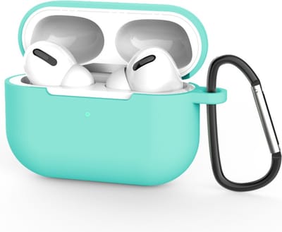 Coverup Hoesje - Geschikt voor AirPods Pro Hoesje - Coverup Siliconen Case - Cyan