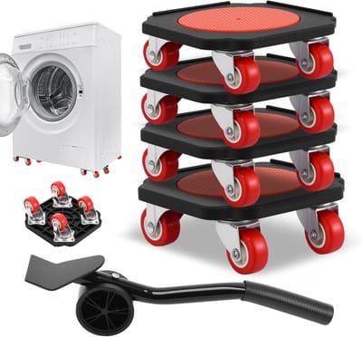 Meubeltransportwielen Set - Verhuis Hulp - Zware Meubels Verplaatsen - 1100 kg Draagkracht - 4 Wielen 1 Hefboom