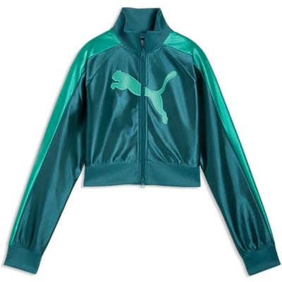 Puma Trainingsjas - FUTURE.PUMA.ARCHIVE T7Slim Cropped Track Jacket - XS tot XL - voor Vrouwen - groen