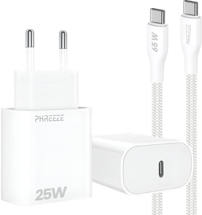 25w super snellader met usb C naar usb C kabel 1m - Usb C oplader voor s25 t/m s10 en a16 tot a56 en tab s7 s8 s9 s10 a9 a10