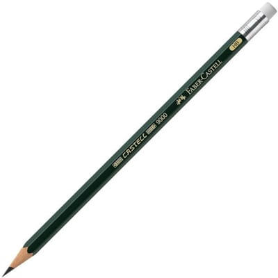 Faber-Castell grafietpotlood - serie 9000 - HB - met gum - FC-119200