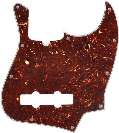 Fender 992157000 pickguard Standard Jazz Bass®, 10 screw holes, 3- ply, with truss rod notch, tortoise shell
