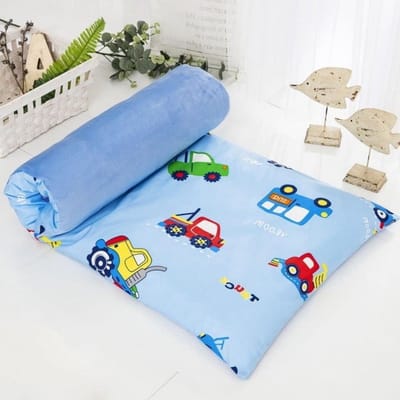 Futon Matras - Vloermatras Opvouwbaar - Extra Slaapplek - Afneembare Hoes - 88x168 cm - Geel