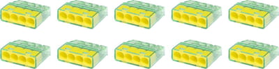 Lasklem - Vintex - 4 Polig - 0.2-2.5 mm2 - Geel - 10 Stuks