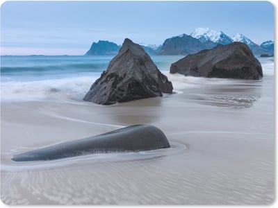Muismat Strand en zee - Zandstrand muismat rubber - 23x19 cm - Muismat met foto