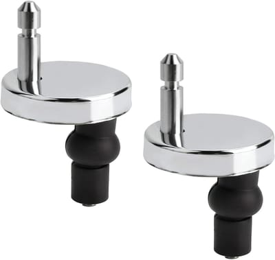 Toiletbril Bevestigingen - Scharnieren Vervanging - Toilet Reparatie - Quick Release - 10x2.5 cm - Zwart Roestvrij Staal