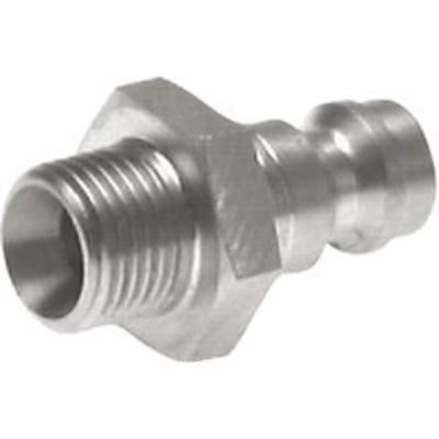Vernikkeld Messing DN 5 Luchtkoppeling Insteeknippel G 1/4 inch Buitendraad [5 Stuks]