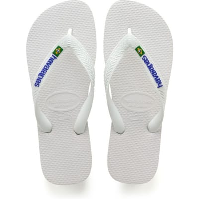 Havaianas Brasil logo Slippers - Wit