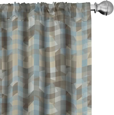 ABAKUHAUS Gordijnen – Geometrische Soft-Vertical 2x75x175 – tancreme