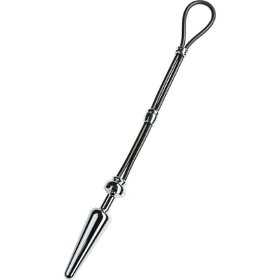 Cock-Grip Aluminium Medium Butt plug met cockring - Chroom