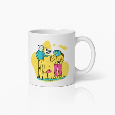 Grappige Vogelvrienden Mok 330ml – Vrolijk Cartoon Ontwerp Koffiebeker – Perfect Cadeau voor Vrienden, Collega’s en Dierenliefhebbers